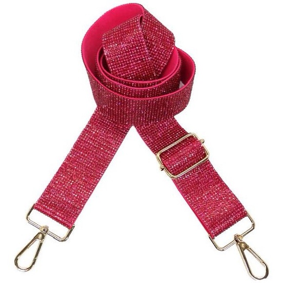 BRAND NEW WITH TAGS Barbie Pink Rhinestone Crossbody Strap Adjustable Glam - Picture 3 of 3